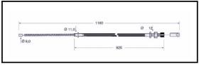 RECAMBIO FRENO INDUSTRIAL CA00811 - CABLE DE FRENO TOYOTA