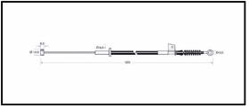 RECAMBIO FRENO INDUSTRIAL CA00815 - CABLE DE FRENO NISSAN