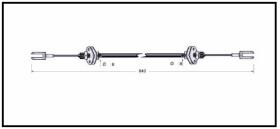 RECAMBIO FRENO INDUSTRIAL CA00828 - CABLE DE FRENO OM