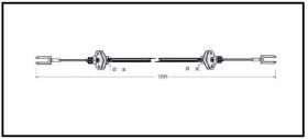 RECAMBIO FRENO INDUSTRIAL CA00829 - CABLE DE FRENO OM