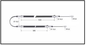 RECAMBIO FRENO INDUSTRIAL CA00839 - CABLE DE FRENO OM