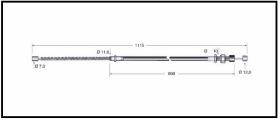 RECAMBIO FRENO INDUSTRIAL CA00890 - CABLE DE FRENO TOYOTA