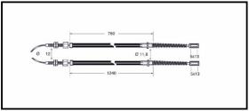 RECAMBIO FRENO INDUSTRIAL CA00891 - CABLE DE FRENO MONTINI