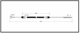 RECAMBIO FRENO INDUSTRIAL CA00901 - CABLE DE FRENO TOYOTA