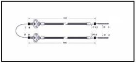 RECAMBIO FRENO INDUSTRIAL CA00905 - CABLE DE FRENO CESAB