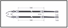 RECAMBIO FRENO INDUSTRIAL CA00906 - CABLE DE FRENO