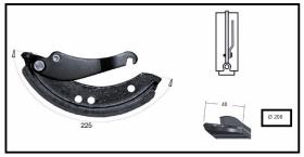 RECAMBIO FRENO INDUSTRIAL ZF00924 - ZAPATA DE FRENO  DCHA