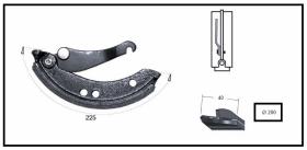 RECAMBIO FRENO INDUSTRIAL ZF00925 - ZAPATA DE FRENO  IZDA