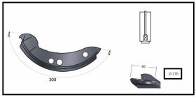 RECAMBIO FRENO INDUSTRIAL ZF00926 - ZAPATA DE FRENO SIN LEVA