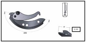 RECAMBIO FRENO INDUSTRIAL ZF00931 - ZAPATA DE FRENO  DCHA