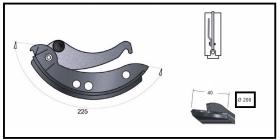 RECAMBIO FRENO INDUSTRIAL ZF00932 - ZAPATA DE FRENO  IZDA