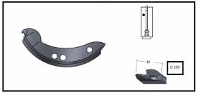 RECAMBIO FRENO INDUSTRIAL ZF00934 - ZAPATA DE FRENO  IZDA