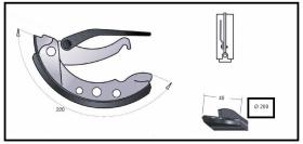 RECAMBIO FRENO INDUSTRIAL ZF00940 - ZAPATA DE FRENO  IZDA