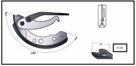 RECAMBIO FRENO INDUSTRIAL ZF00942 - ZAPATA DE FRENO  DCHA