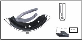 RECAMBIO FRENO INDUSTRIAL ZF00946 - ZAPATA DE FRENO  IZDA