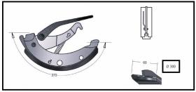 RECAMBIO FRENO INDUSTRIAL ZF00953 - ZAPATA DE FRENO  IZDA