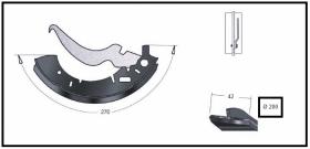 RECAMBIO FRENO INDUSTRIAL ZF00956 - ZAPATA DE FRENO  DCHA