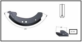 RECAMBIO FRENO INDUSTRIAL ZF00960 - ZAPATA DE FRENO