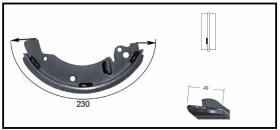 RECAMBIO FRENO INDUSTRIAL ZF00975 - ZAPATA DE FRENO IZDA