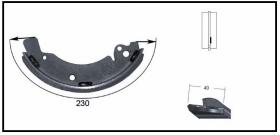 RECAMBIO FRENO INDUSTRIAL ZF00976 - ZAPATA DE FRENO DCHA