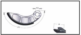 RECAMBIO FRENO INDUSTRIAL ZF00989 - ZAPATA FRENO DESTA