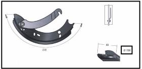 RECAMBIO FRENO INDUSTRIAL ZF00997 - ZAPATA DE FRENO DCHA