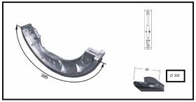 RECAMBIO FRENO INDUSTRIAL ZF01001 - ZAPATA DE FRENO POSTERIOR DCHA