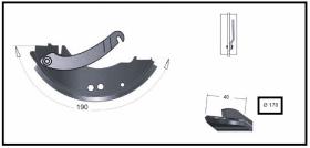 RECAMBIO FRENO INDUSTRIAL ZF01002 - ZAPATA DE FRENO DCHA