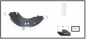 RECAMBIO FRENO INDUSTRIAL ZF01004 - ZAPATA DE FRENO SIN LEVA