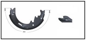 RECAMBIO FRENO INDUSTRIAL ZF01028 - ZAPATA DE FRENO KOMATSU HYSTER TOYOTA CATERPILLAR JUNGERINRI