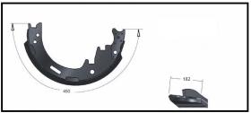 RECAMBIO FRENO INDUSTRIAL ZF01029 - ZAPATA DE FRENO KOMATSU HYSTER TOYOTA CATERPILLAR JUNGERINRI