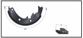 RECAMBIO FRENO INDUSTRIAL ZF01045 - ZAPATA DE FRENO DCHA