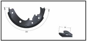 RECAMBIO FRENO INDUSTRIAL ZF01222 - ZAPATA DE FRENO  IZDA