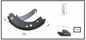 RECAMBIO FRENO INDUSTRIAL ZF01050 - ZAPATA DE FRENO  IZDA