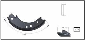 RECAMBIO FRENO INDUSTRIAL ZF01051 - ZAPATA DE FRENO SIN LEVA