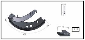 RECAMBIO FRENO INDUSTRIAL ZF01052 - ZAPATA DE FRENO  DCHA