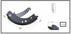 RECAMBIO FRENO INDUSTRIAL ZF01053 - ZAPATA DE FRENO  IZDA