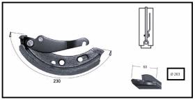 RECAMBIO FRENO INDUSTRIAL ZF01057 - ZAPATA DE FRENO  DCHA