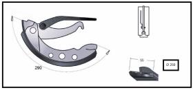 RECAMBIO FRENO INDUSTRIAL ZF01060 - ZAPATA DE FRENO  IZDA