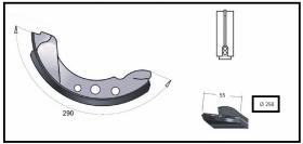 RECAMBIO FRENO INDUSTRIAL ZF01061 - ZAPATA DE FRENO SIN LEVA