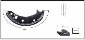 RECAMBIO FRENO INDUSTRIAL ZF01062 - ZAPATA DE FRENO SIN LEVA