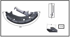 RECAMBIO FRENO INDUSTRIAL ZF01063 - ZAPATA DE FRENO DCHA