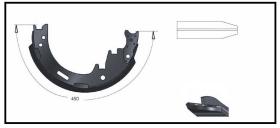 RECAMBIO FRENO INDUSTRIAL ZF01068 - ZAPATA DE FRENO KOMATSU HYSTER TOYOTA CATERPILLAR JUNGERINRI