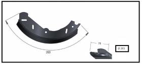 RECAMBIO FRENO INDUSTRIAL ZF01070 - ZAPATA DE FRENO