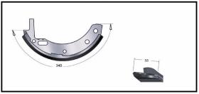 RECAMBIO FRENO INDUSTRIAL ZF01075 - ZAPATA DE FRENO