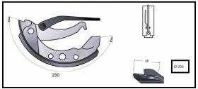 RECAMBIO FRENO INDUSTRIAL ZF01084 - ZAPATA DE FRENO  IZDA