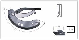 RECAMBIO FRENO INDUSTRIAL ZF01086 - ZAPATA DE FRENO  IZDA