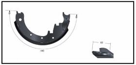 RECAMBIO FRENO INDUSTRIAL ZF01088 - ZAPATA DE FRENO