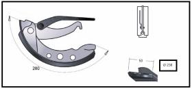 RECAMBIO FRENO INDUSTRIAL ZF01095 - ZAPATA DE FRENO IZDA