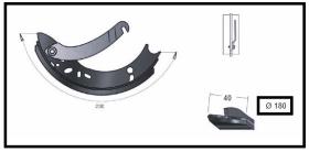 RECAMBIO FRENO INDUSTRIAL ZF01099 - ZAPATA DE FRENO  DCHA